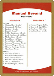 Manuel Bevand Decklist