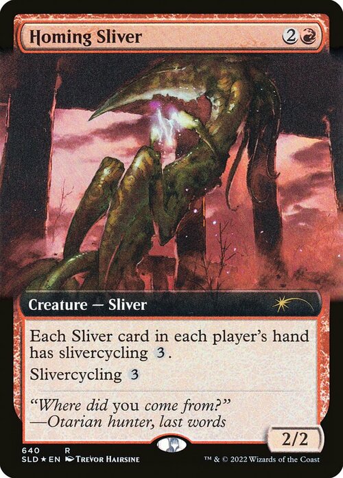 Homing Sliver Card Front