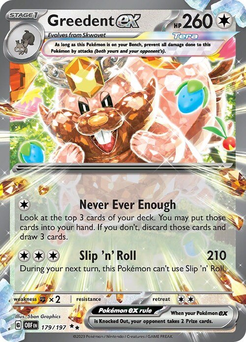 Greedent ex Card Front