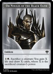 Ob Nixilis of the Black Oath Emblem // Eldrazi Spawn