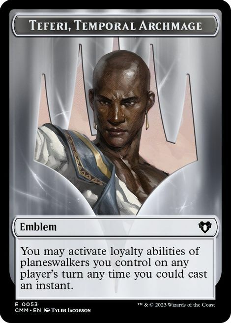 Teferi, Temporal Archmage Emblem // Elemental Card Front