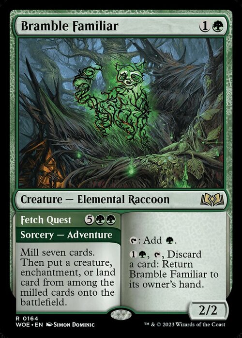 Bramble Familiar // Fetch Quest Card Front