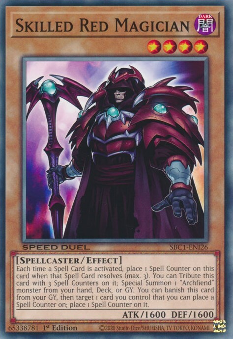 Skilled Red Magician Card Front