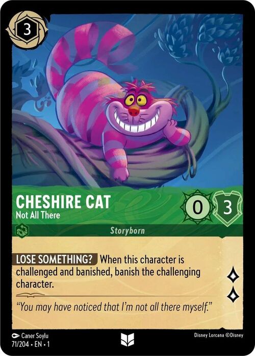 Cheshire Cat - Not All There Card Front