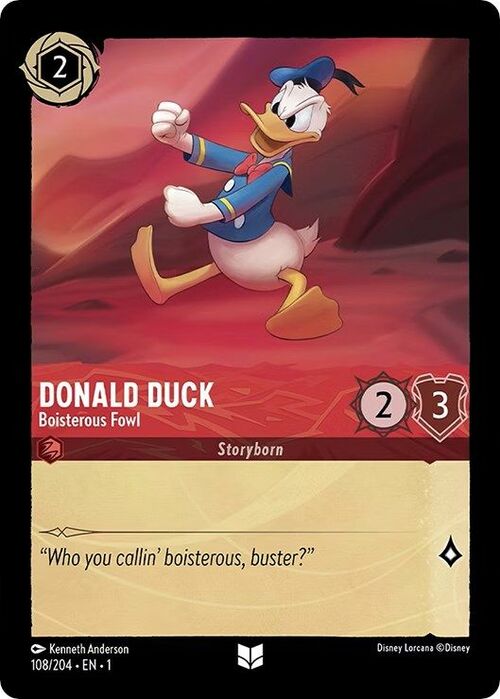 Donald Duck - Boisterous Fowl Card Front