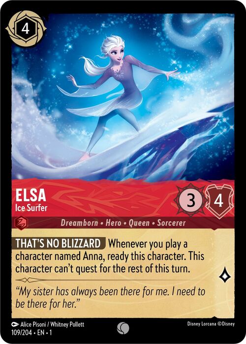 Elsa - Ice Surfer Card Front