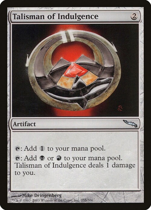 Talisman of Indulgence Card Front