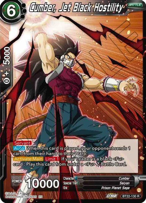 Cumber, Jet Black Hostility Card Front