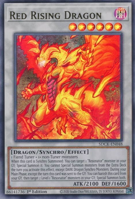 Red Rising Dragon Card Front