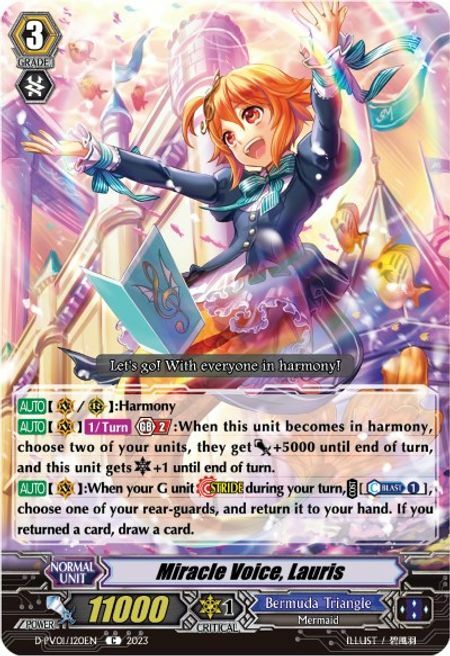 Miracle Voice, Lauris Card Front