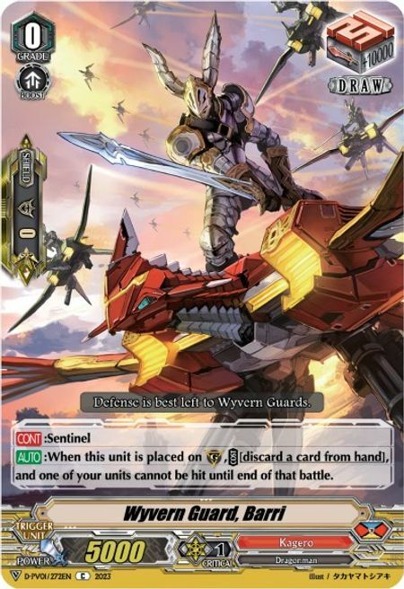 Wyvern Guard, Barri Card Front