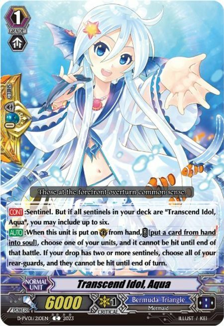 Transcend Idol, Aqua Card Front