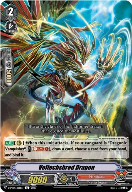 Voltechshred Dragon Card Front