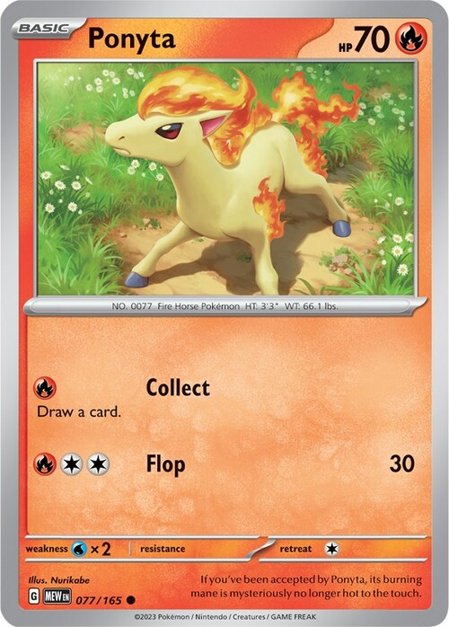 Ponyta Card Front