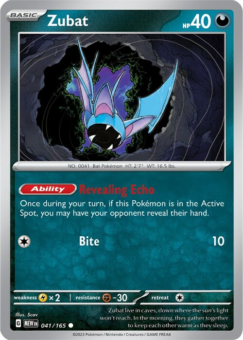 Zubat Card Front