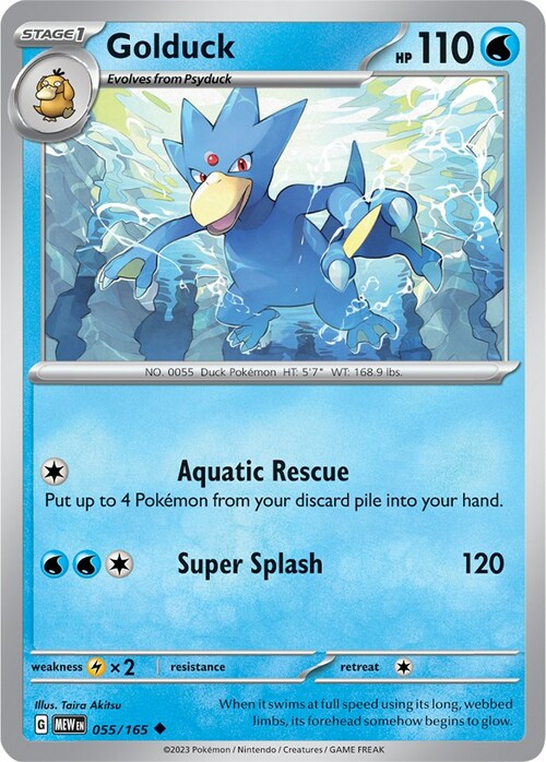 Golduck Card Front