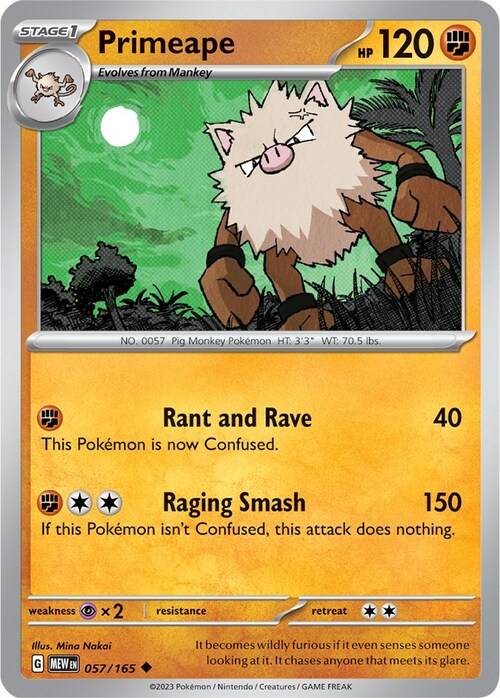 Primeape Card Front