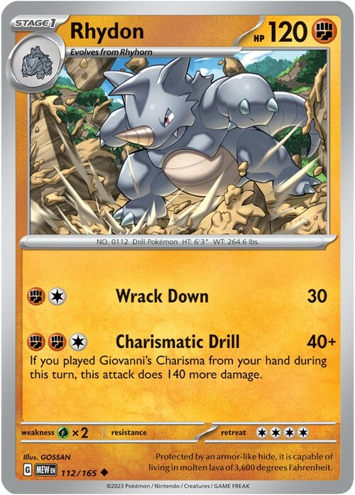 Rhydon Card Front