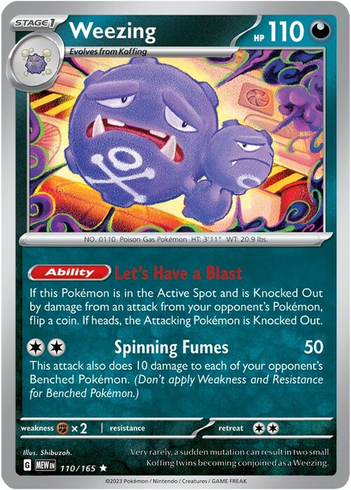 Weezing Card Front