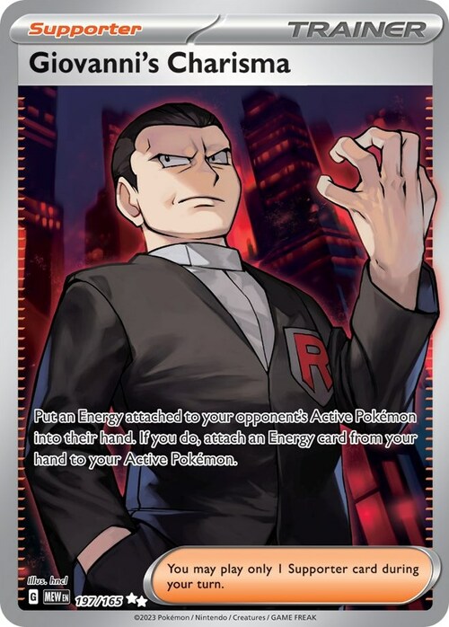 Giovanni's Charisma Card Front