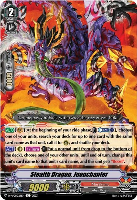 Stealth Dragon, Juonchanter Card Front