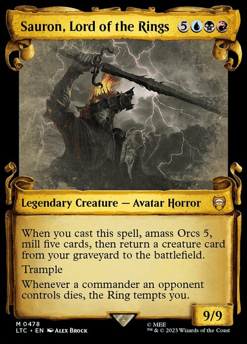 Sauron, Lord of the Rings Card Front