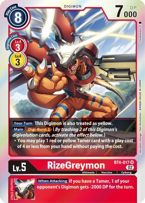 RizeGreymon Card Front