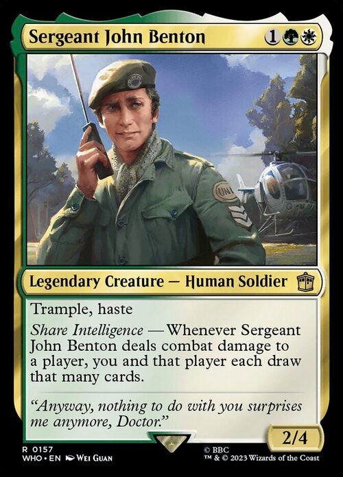 Sergeant John Benton Card Front