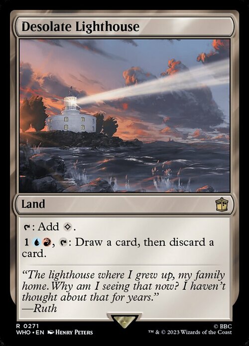 Desolate Lighthouse Card Front