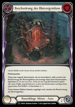 Bloodspill Invocation - Blue Card Front