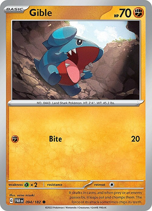 Gible Card Front