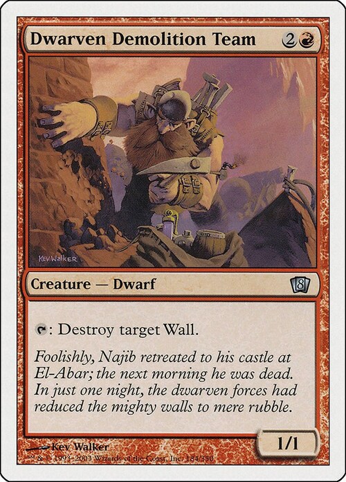 Dwarven Demolition Team Card Front