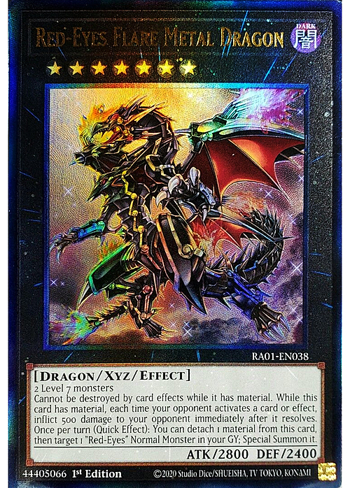 Red-Eyes Flare Metal Dragon Card Front