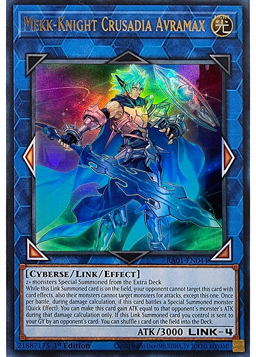 Mekk-Knight Crusadia Avramax Card Front