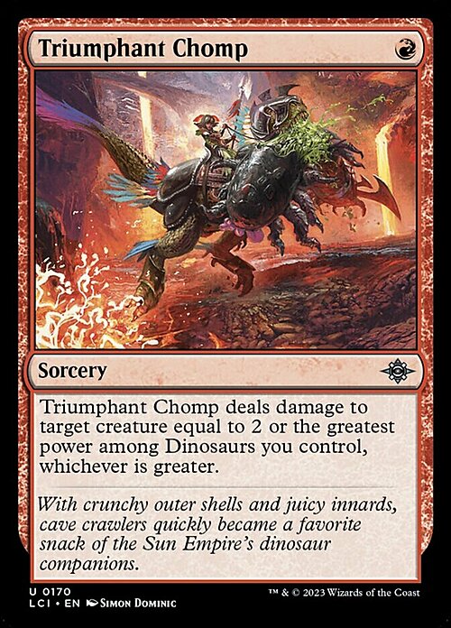 Triumphant Chomp Card Front