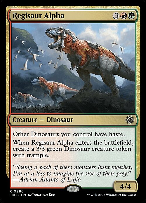 Regisaur Alpha Card Front