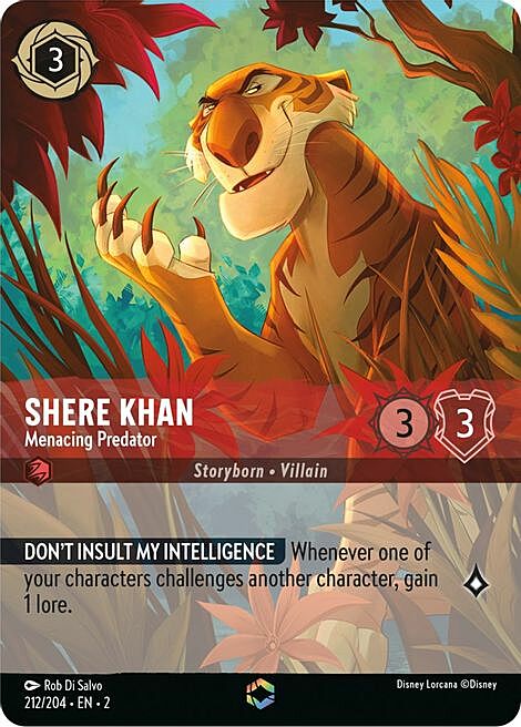 Shere Khan - Menacing Predator Card Front