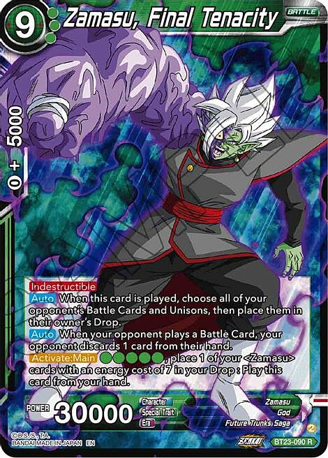 Zamasu, Final Tenacity Card Front