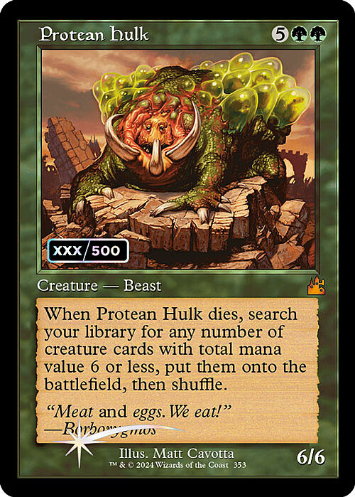 Protean Hulk Card Front