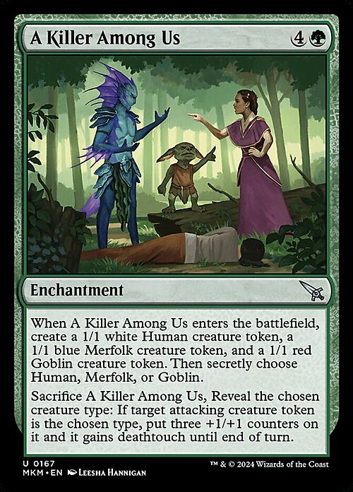 A Killer Among Us Card Front