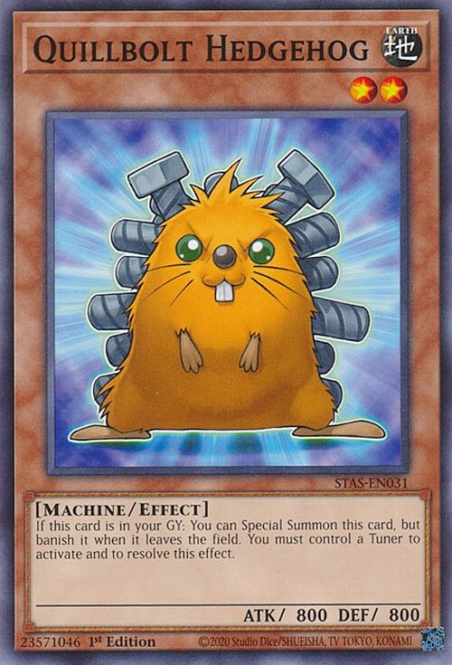 Quillbolt Hedgehog Card Front