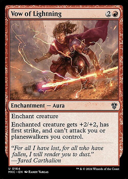 Vow of Lightning Card Front