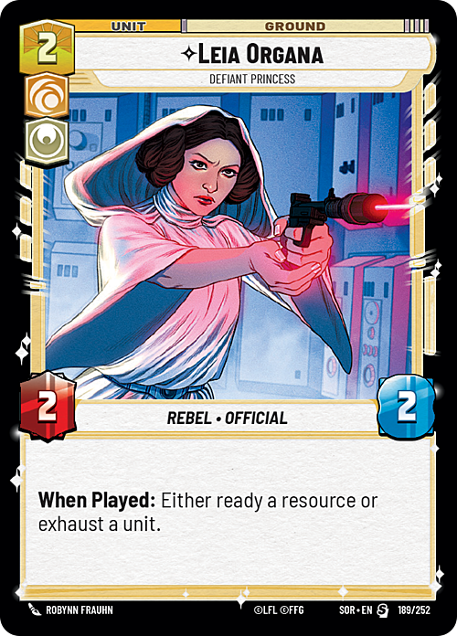 Leia Organa - Defiant Princess Card Front