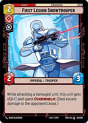 First Legion Snowtrooper Card Front