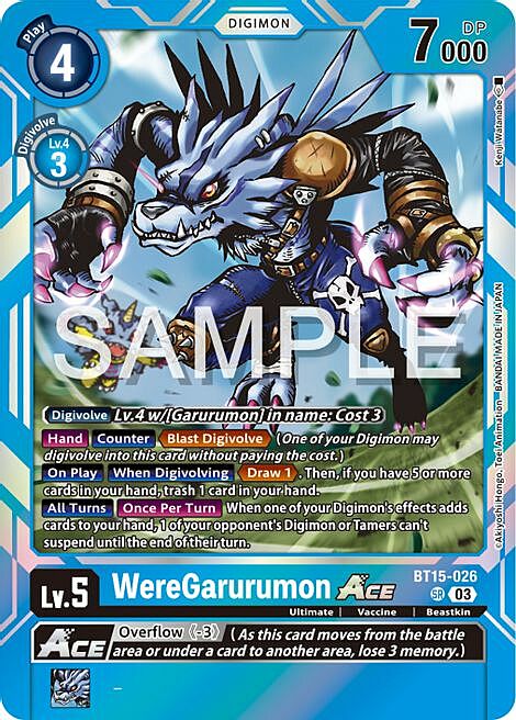 WereGarurumon Ace Card Front