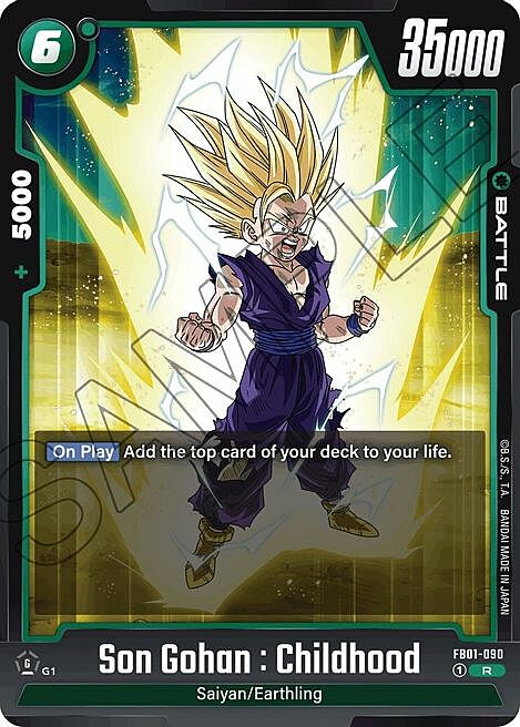 Son Gohan : Childhood Card Front