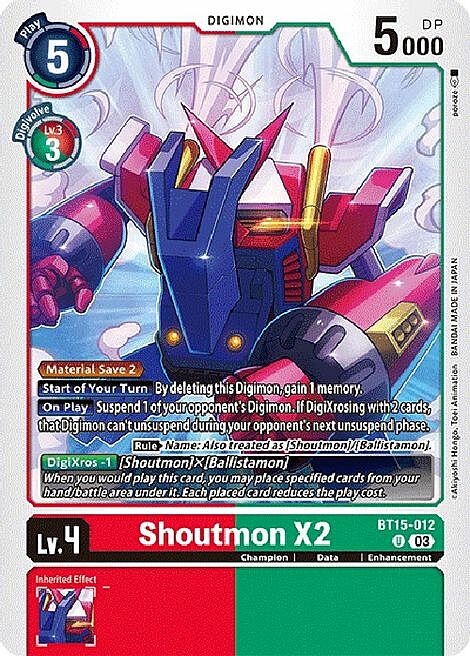 Shoutmon X2 Card Front