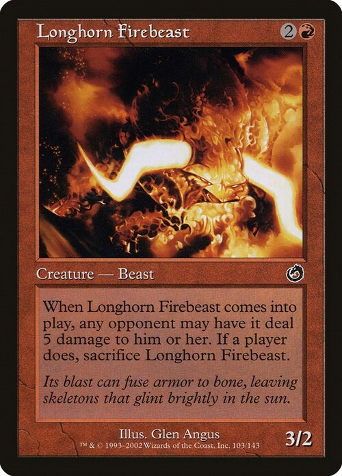 Longhorn Firebeast Card Front