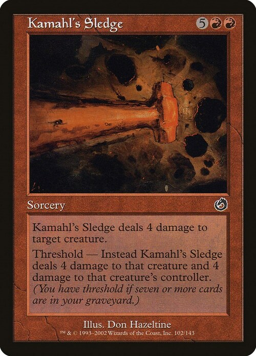 Kamahl's Sledge Card Front