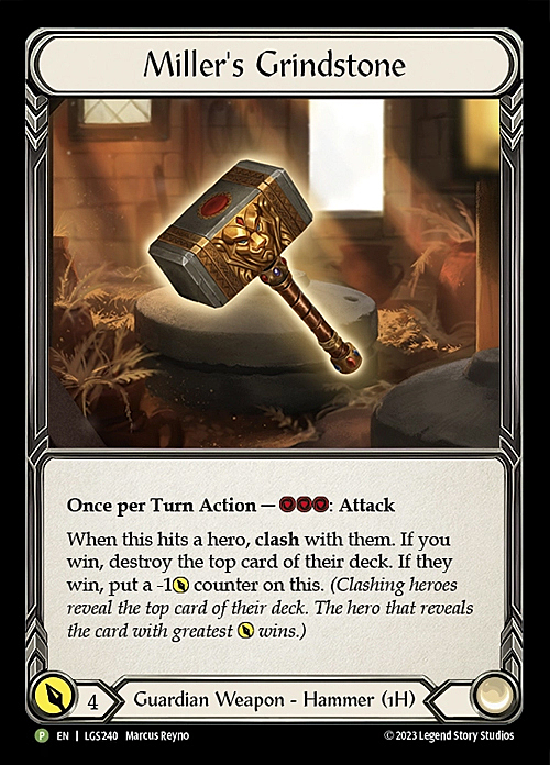 Miller's Grind Stone Card Front